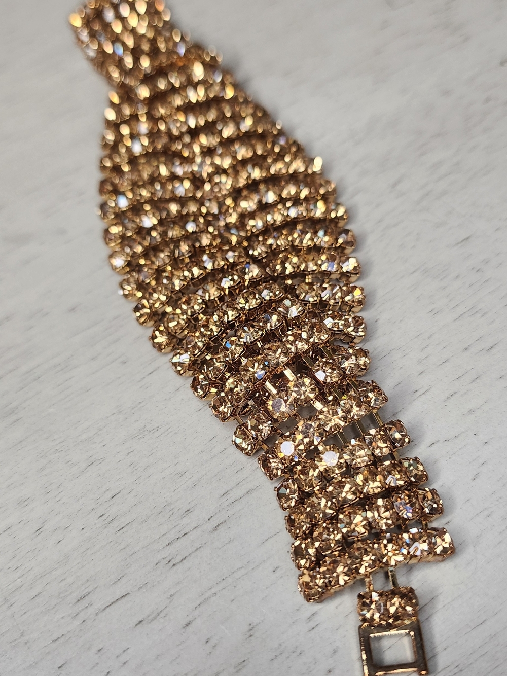 Gold Crystal Statement Bracelet - Women Accessories